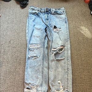 Distressed Light Blue Jeans